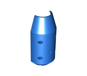 LEGO Blue Cylinder 6 x 3 x 10 Half with Taper and Four Pin Holes (57792)