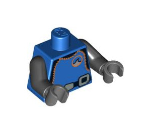 LEGO Bleu Deep Sea Diver Torse (973 / 88585)