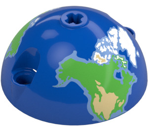 LEGO Blue Dome 5 x 5 x 2.5 with Top Half of Globe (4412 / 105363)