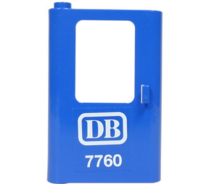 LEGO Blue Door 1 x 4 x 5 Train Left with White DB 7760 Sticker (4181)