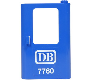 LEGO Blue Door 1 x 4 x 5 Train Right with White DB 7760 Sticker (4182)
