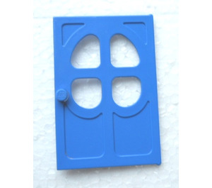 LEGO Blau Tür 2 x 6 x 7 mit Vier Panes (4072)