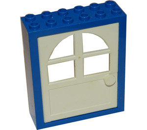 LEGO Blau Tür Rahmen 2 x 6 x 6 mit Weiß Tür