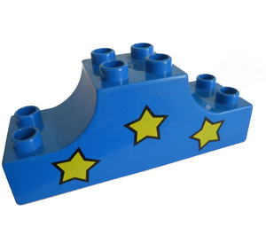 LEGO Blue Duplo Bow 2 x 6 x 2 with Stars (4197)