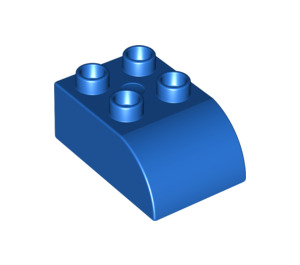 LEGO Bleu Duplo Brique 2 x 3 avec Haut incurvé (2302)