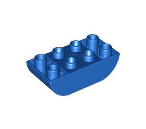 LEGO Bleu Duplo Brique 2 x 4 avec Incurvé Bas (98224)