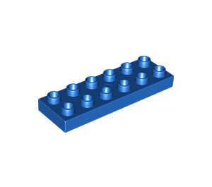 LEGO Blue Duplo Plate 2 x 6 (98233)