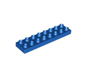 LEGO Blau Duplo Platte 2 x 8 (44524)