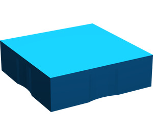 LEGO Blue Duplo Tile 2 x 2 with Side Indents with Blue Quarter Disc (6309 / 48733)