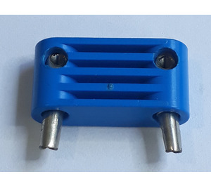 LEGO Blue Electric 2 Way Connector - Male, Wide, Long