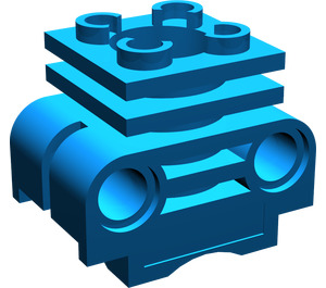 LEGO Bleu Moteur Cylindre avec fentes sur le côté (2850 / 32061)