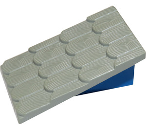 LEGO Blu Fabuland Roof Support with Gray Roof Slope e senza foro per il camino