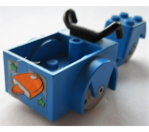 LEGO Bleu Fabuland Tricycle avec Light grise roues avec Crème glacée avec Green Stars Autocollant
