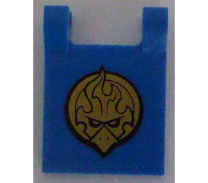 LEGO Blue Flag 2 x 2 with gold eagle emblem on each face Sticker without Flared Edge (2335)