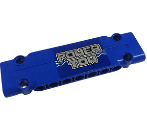 LEGO Blue Flat Panel 3 x 11 with 'POWER TOW', Lightning (Left) Sticker (15458)