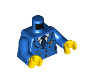 LEGO Blue Flight Attendant Minifig Torso (973 / 76382)