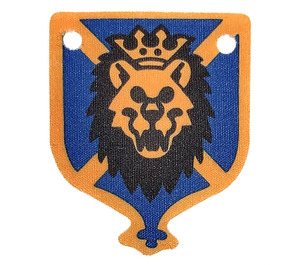 LEGO Blue Hanging Cloth 4 x 5 with Knights Kingdom Lion Head