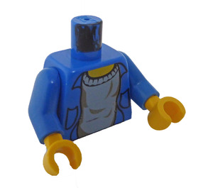 LEGO Blå Harry Potter med Blå Open Sweater Torso (973 / 73403)