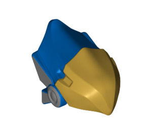 LEGO Blue Helmet with Gold Beak Visor and Silver Ears (47030)