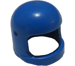 LEGO Blau Helm mit dickem Kinnriemen und Visiergrübchen