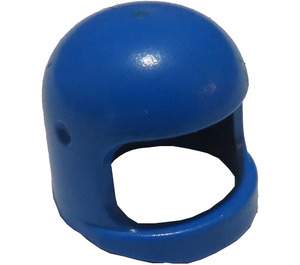LEGO Blue Helmet with Thick Chinstrap and Visor Dimples
