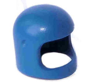 LEGO Blue Helmet with Thin Chinstrap and Visor Dimples