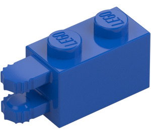 LEGO Blue Hinge Brick 1 x 2 Locking with Dual Finger on End Horizontal (30540 / 54672)