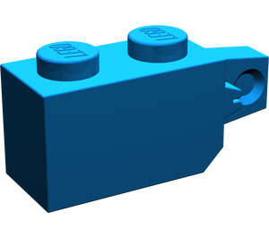 LEGO Blau Scharnier Backstein 1 x 2 Verriegeln mit Single Finger (Vertikale) auf Ende (30364 / 51478)