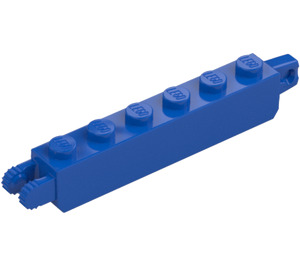 LEGO Blå Gångjärn Kloss 1 x 6 Låsning Dubbel (30388 / 53914)