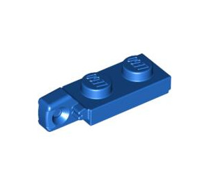 LEGO Blue Hinge Plate 1 x 2 Locking with Single Finger on End Vertical with Bottom Groove (44301)