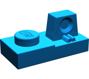 LEGO Blauw Scharnier Plaat 1 x 2 Vergrendelings met Single Finger Aan Top (30383 / 53922)