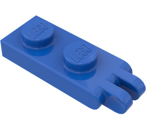 LEGO Bleu Charnière assiette 1 x 2 avec 2 Talons et Solide Tenons (Tenons solides)