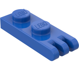 LEGO Blau Scharnier Platte 1 x 2 mit 3 Stummel und festen Noppen