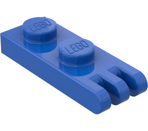 LEGO Blue Hinge Plate 1 x 2 with 3 Stubs and Solid Studs