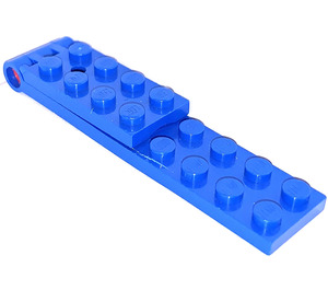 LEGO Blå Gångjärn Platta 2 x 8 Ben Assembly (3324 / 73404)