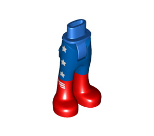 LEGO Blue Hip with Pants with White Stars and Red Boots (16925)