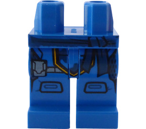 LEGO Blu Fianchi e gambe con Dark Blu Sash e Dark Stone Grey Pouch (3815 / 71416)