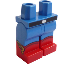 LEGO Blauw Heupen en benen met Rood Boots en Zwart Riem (Jay Garrick, Flash) (3815)