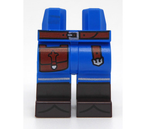LEGO Blau Hüften und Beine mit Reddish Brown Gürtel, Bag und Dark Brown Boots (73200)