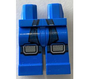 LEGO Blue Hips and Legs with Sash, Knee Straps and Knee Pads (3815)