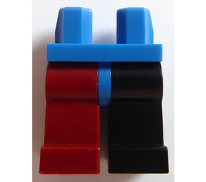 LEGO Bleu Les hanches avec Noir La gauche Jambe et Dark rouge Droite Jambe (3815 / 73200)