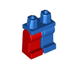LEGO Blauw Heupen met Blauw Links Been en Rood Rechtsaf Been (3815 / 73200)