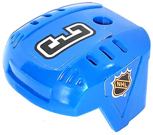 LEGO Blå Hockey Hjelm med NHL logo og 3 Klistremerke (44790)