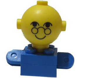 LEGO Blue Homemaker Figure with Yellow Head and Glasses