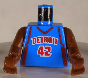 레고 파란색 Jerry Stackhouse, Detroit Pistons, Road Uniform 몸통