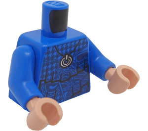LEGO Blue Kathi Dooley - Before Makeover Minifig Torso (973 / 76382)