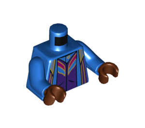 LEGO Blå Kingsley Shacklebolt med Blå Hatt och Kostym Minifigur Kropp (973 / 76382)