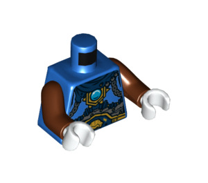 LEGO Niebieski Lavertus z Perłowe Złoto Armour Minifigurka Tułów (973 / 76382)