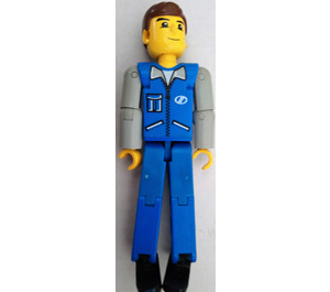 LEGO Blue Legs, Blue Top with Zipper and Pockets Technic Figure