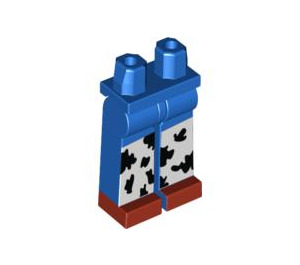 LEGO Blue Long Minifigure Legs with Cowprint Chaps (3815 / 87872)